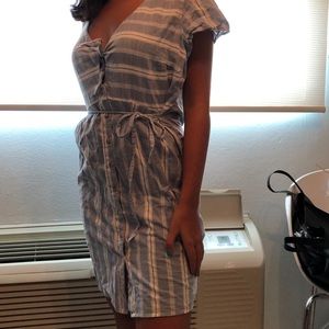 Light blue with white stripes